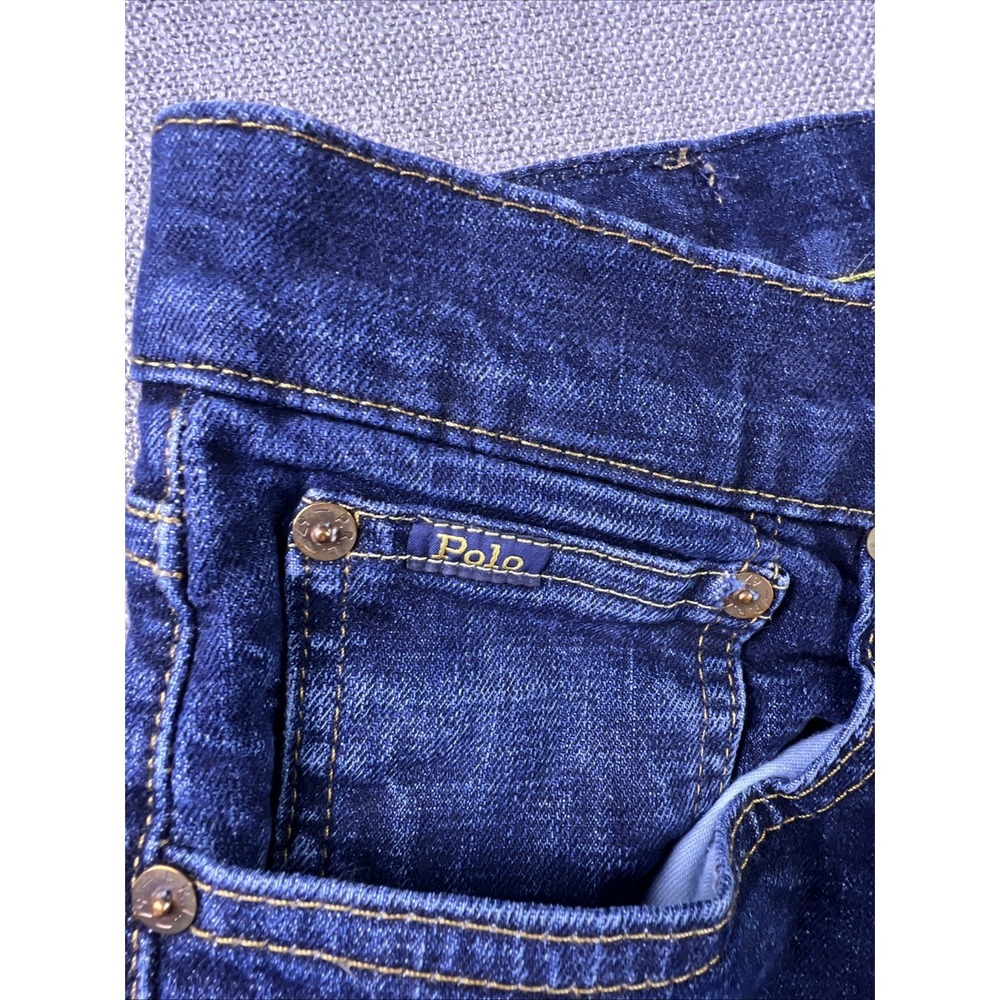 Polo Ralph Lauren Jeans Men's 34x32 Blue Dark Wash Straight Preppy City Logo - Picture 3 of 16